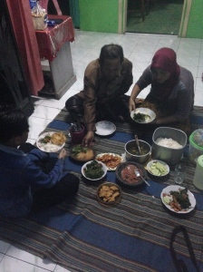 My family getting ready to eat for Saur